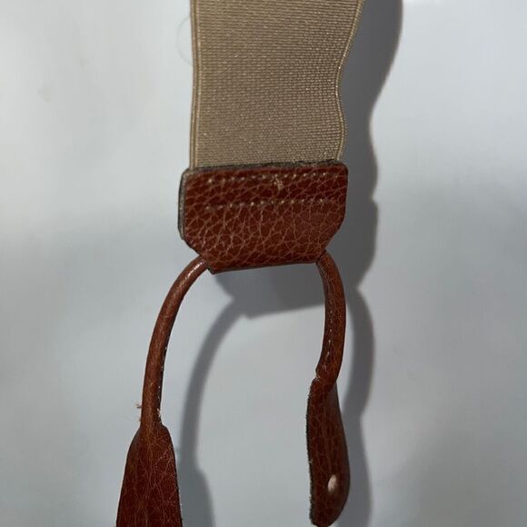 Maroon, Green and Tan Nylon Braces/Suspenders - Picture 6 of 6